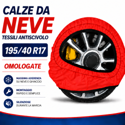 Calze da Neve 195/40 R17 Omologate Auto Tessili Antiscivolo
