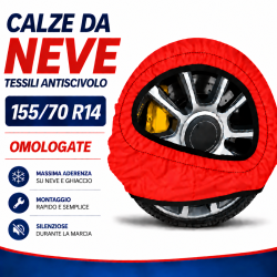 Calze da Neve 155/70 R14 Omologate Auto Tessili Antiscivolo