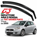 Deflettore Aria e Pioggia G3 Fiat Grande Punto 3 Porte Dal 2005
