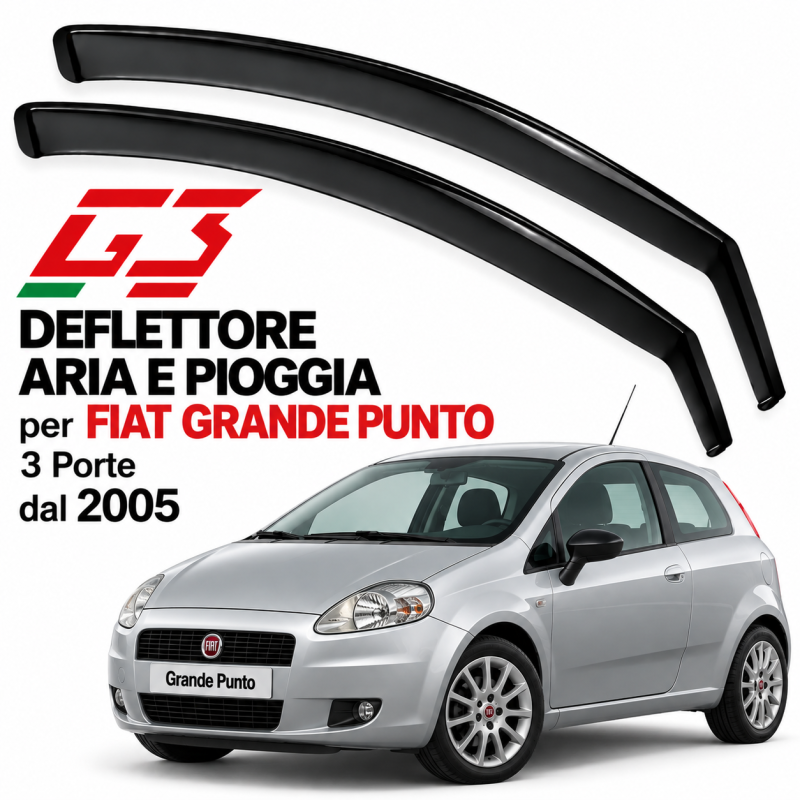 Deflettore Aria e Pioggia G3 Fiat Grande Punto 3 Porte Dal 2005 1