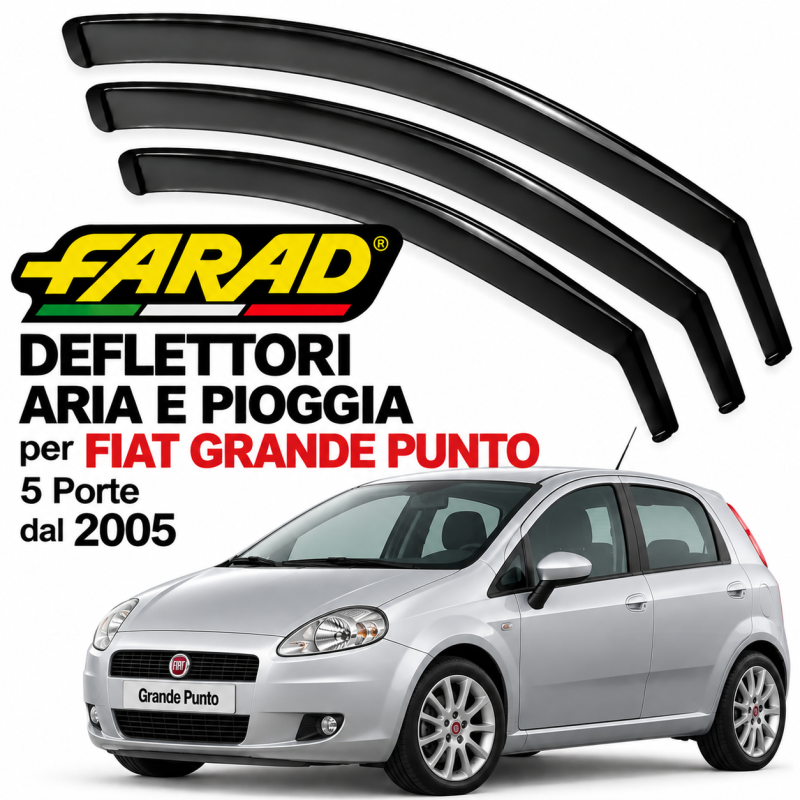 Deflettore Aria e Pioggia Fiat Grande Punto 5 Porte Dal 2005 FARAD 1