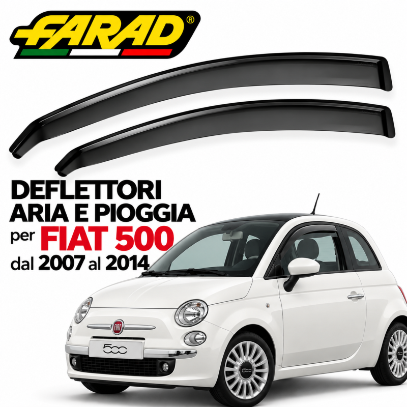 Deflettore Aria e Pioggia Fiat 500 Dal 2007 al 2016 FARAD Deflettore Aria e Pioggia Fiat 500 Dal 2007 al 2016 FARAD 1