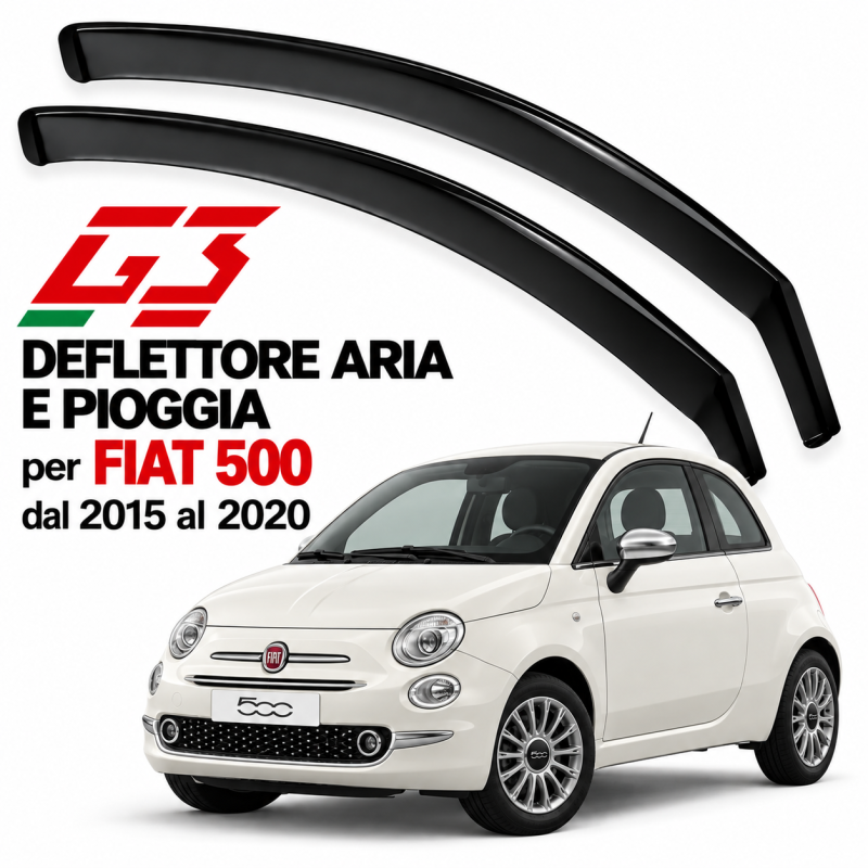 Deflettore Aria e Pioggia G3 Fiat 500 Dal 2015 al 2020 Deflettore Aria e Pioggia G3 Fiat 500 Dal 2015 al 2020 1
