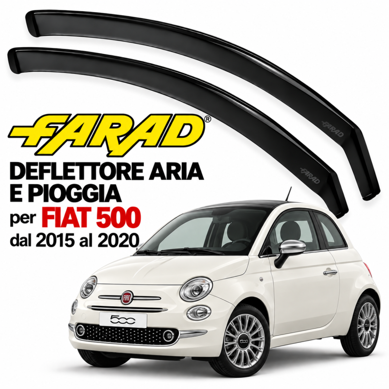Deflettore Aria e Pioggia Fiat 500 Dal 2015 al 2020 FARAD 1