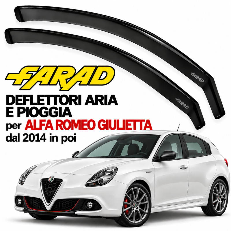 Deflettore Aria e Pioggia Alfa Romeo Giulietta dal 2014 FARAD Deflettore Aria e Pioggia Alfa Romeo Giulietta dal 2014 FARAD 1